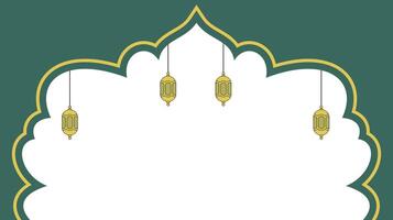 Minimalist Ramadan Background with Lanterns vector