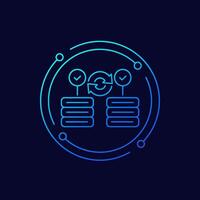 backup servers data icon in linear design vector