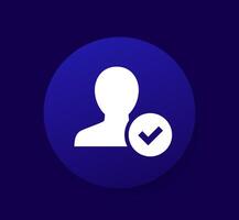 Account verified icon for apps vector
