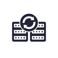 backup servers icon on white vector