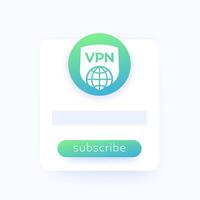 subscribe to VPN, ui design vector