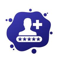 patient satisfaction icon for web vector