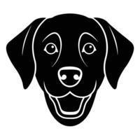 Labrador Retriever Sad Dog Face Icon with Worried Expression vector