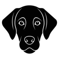 Abstract Labrador Retriever Dog Face Silhouette Icon vector