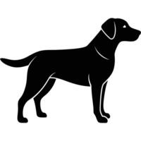Labrador Retriever Dog Silhouette Icon with Profile View vector