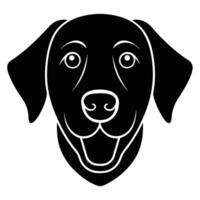 Labrador Retriever Sad Dog Face Icon with Depressed Expression vector