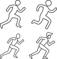 Running out line illustration design vector