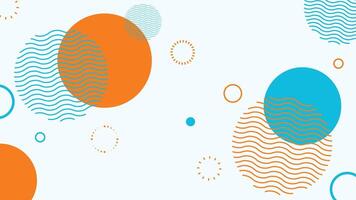 Abstract background made with geometric circles. Memphis style modern, playful art. vector
