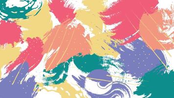 Abstract pattern with brush strokes in Memphis style vector