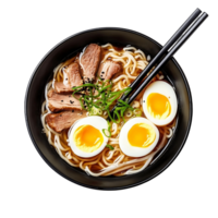 Steaming Bowl of Authentic Ramen Delight png