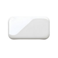 3D Rectangular Button with Rounded Edges png