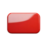 Modern 3D Rectangle Button with Rounded Shape png