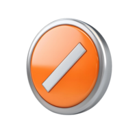 Interactive 3D Button with Subtraction Icon png
