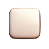 3D Square Button with Textured Surface png