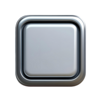 Bold 3D Square Button with Textured Finish png