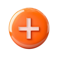 3D Add Button Featuring Plus Icon png