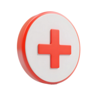 3D Button with Addition Symbol for Interface png