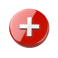 Sleek 3D Add Button Featuring Plus Icon png