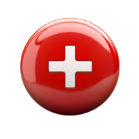 Vibrant 3D Add Button with Plus Design png