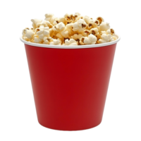 3D Popcorn Bucket Brimming with Fresh Popcorn png