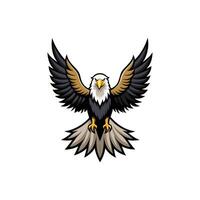 Dynamic Bald Eagle Hunting Pose vector