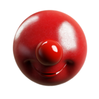 Red Ball with Happy Face on Transparent Background png