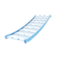 Smooth Blue Slide for Outdoor Play on Transparent Background png