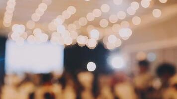 An image of a blurry image of people at a party video