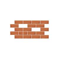 A brick wall is shown on a white background vector