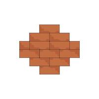 A brick wall with a square shape in the middle vector