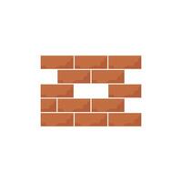 A brick wall with a square cut out in the middle vector
