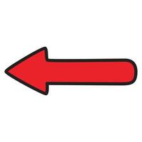 A crisp and clean illustration of a red arrow, designed with bold lines and a sharp, dynamic shape. vector