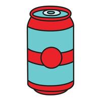 A high-quality illustration of a soda can, featuring a sleek aluminum with realistic shading and highlights. vector