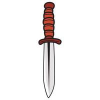 A high-quality illustration of a sword, featuring a sharp, polished blade with a detailed hilt and a sturdy grip. vector