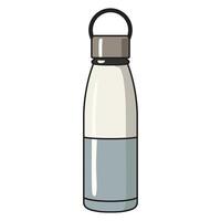 A sleek and modern illustration of a sports water bottle, featuring an ergonomic design with a secure cap and a streamlined shape. vector