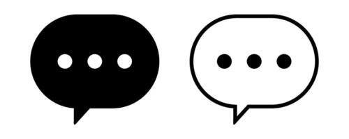 Comment icon, speech bubble symbol. vector