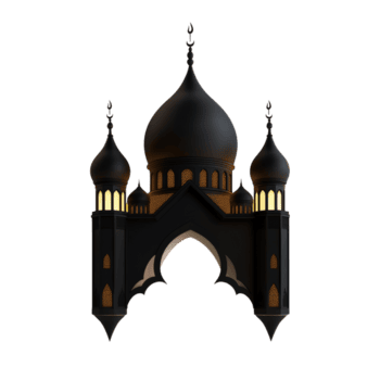 beleuchtet schwarz Moschee Torbogen Design Ramadan png