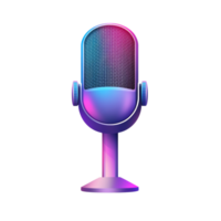 Retro Microphone with Gradient Color Design png