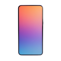 Modern Smartphone Displaying Gradient Color Background png