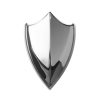 A Shiny Chrome Shield Reflecting Light png