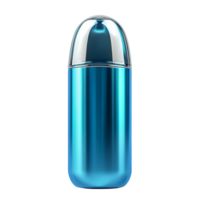 Sleek Blue Container With Domed Transparent Lid png