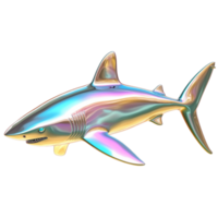 Iridescent Shark Artistic Digital Rendering png