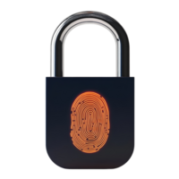 Padlock with Illuminated Fingerprint Security System png