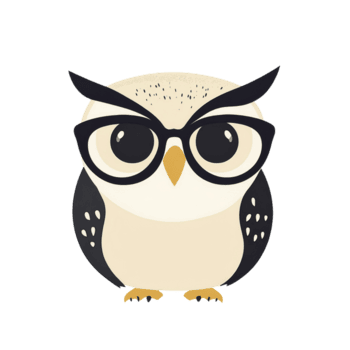 uma fofa coruja vestindo à moda óculos png