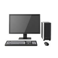 Modern Desktop Computer System Display Keyboard Mouse Tower png