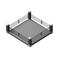 Isometric View Of An Empty Boxing Ring png