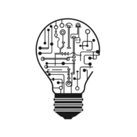 Lightbulb Circuitry Representing Innovation And Technology png