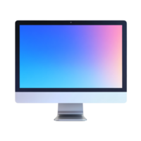Modern All in One Computer with Gradient Screen png