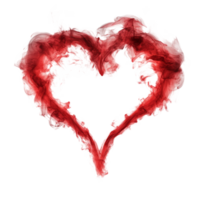 Red Smoke Forms Heart Shape Abstract Design png