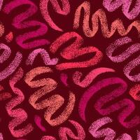 Abstract textured hand drawn swirl shapes background in shades of red. seamless pattern with artistic wavy lines. Minimalistic hand drawn backdrop. vector